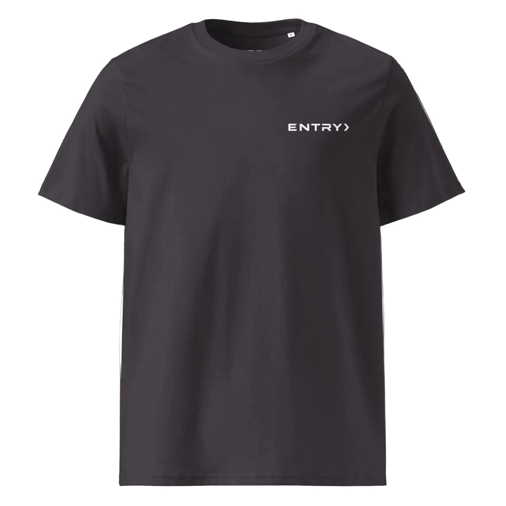 Front view of the ENTRY personalized Counter-Strike 2 FACEIT shirt in dark grey with ENTRY chest logo.