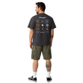 Back view of the ENTRY personalized Counter-Strike 2 FACEIT shirt in dark grey with custom player name, FACEIT level, Elo rating and country flag.