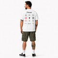 Back view of the ENTRY personalized Counter-Strike 2 FACEIT shirt in white with custom player name, FACEIT level, Elo rating and country flag.