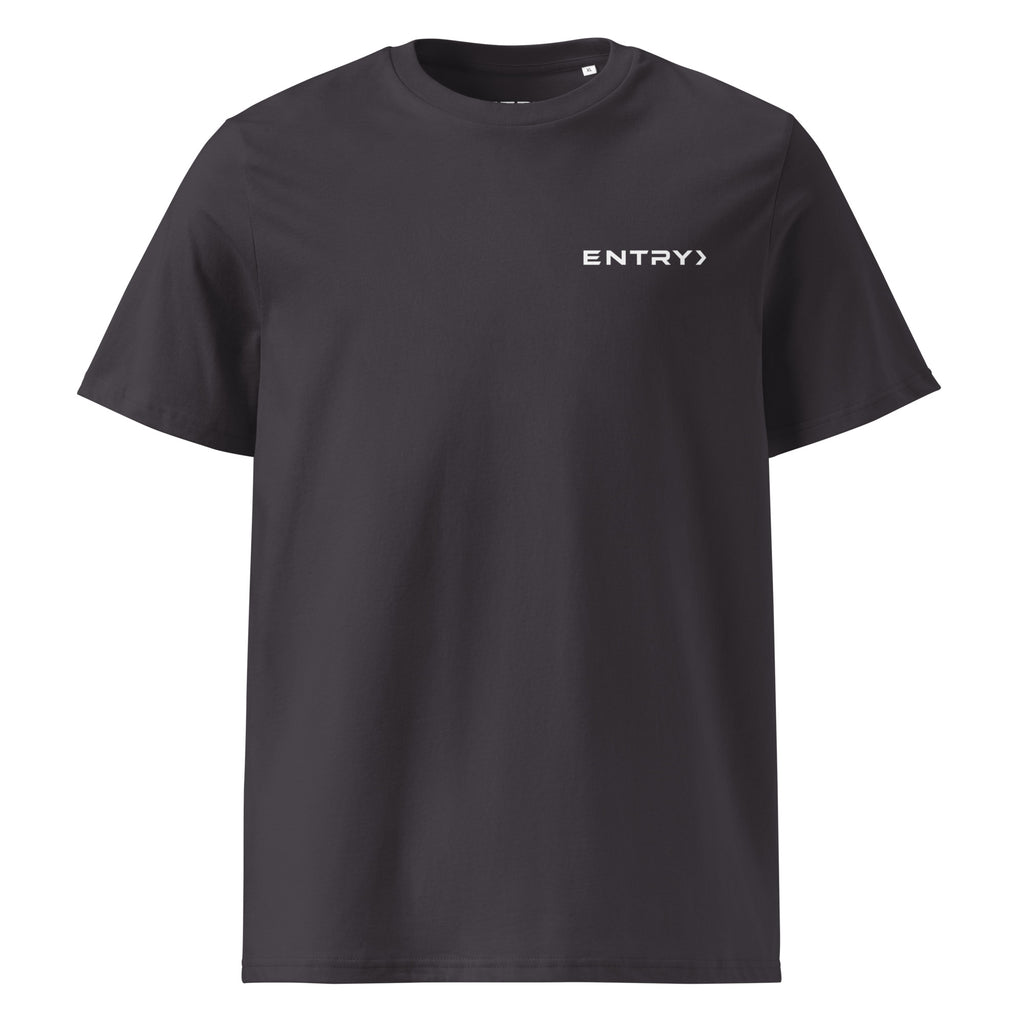 Front view of the ENTRY personalized Counter-Strike 2 Premier shirt in dark grey with ENTRY chest logo.
