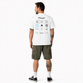Back view of the ENTRY personalized Counter-Strike 2 Premier shirt in white with custom player name, Premier Rating, Premier rank and country flag.